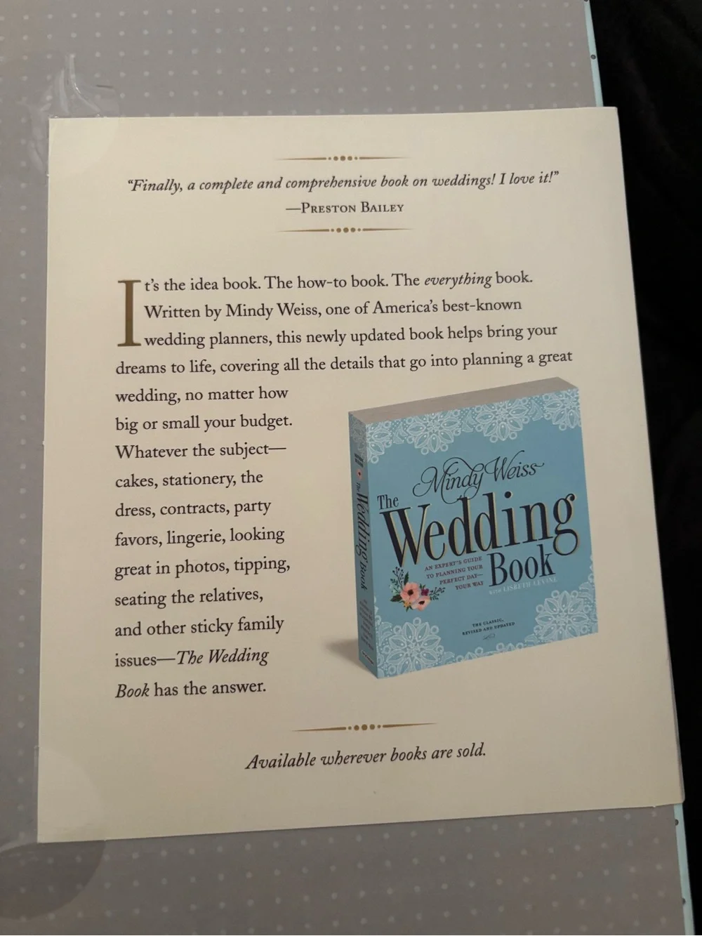 The Wedding Planner & Organizer — NEW! By Mindy Weiss